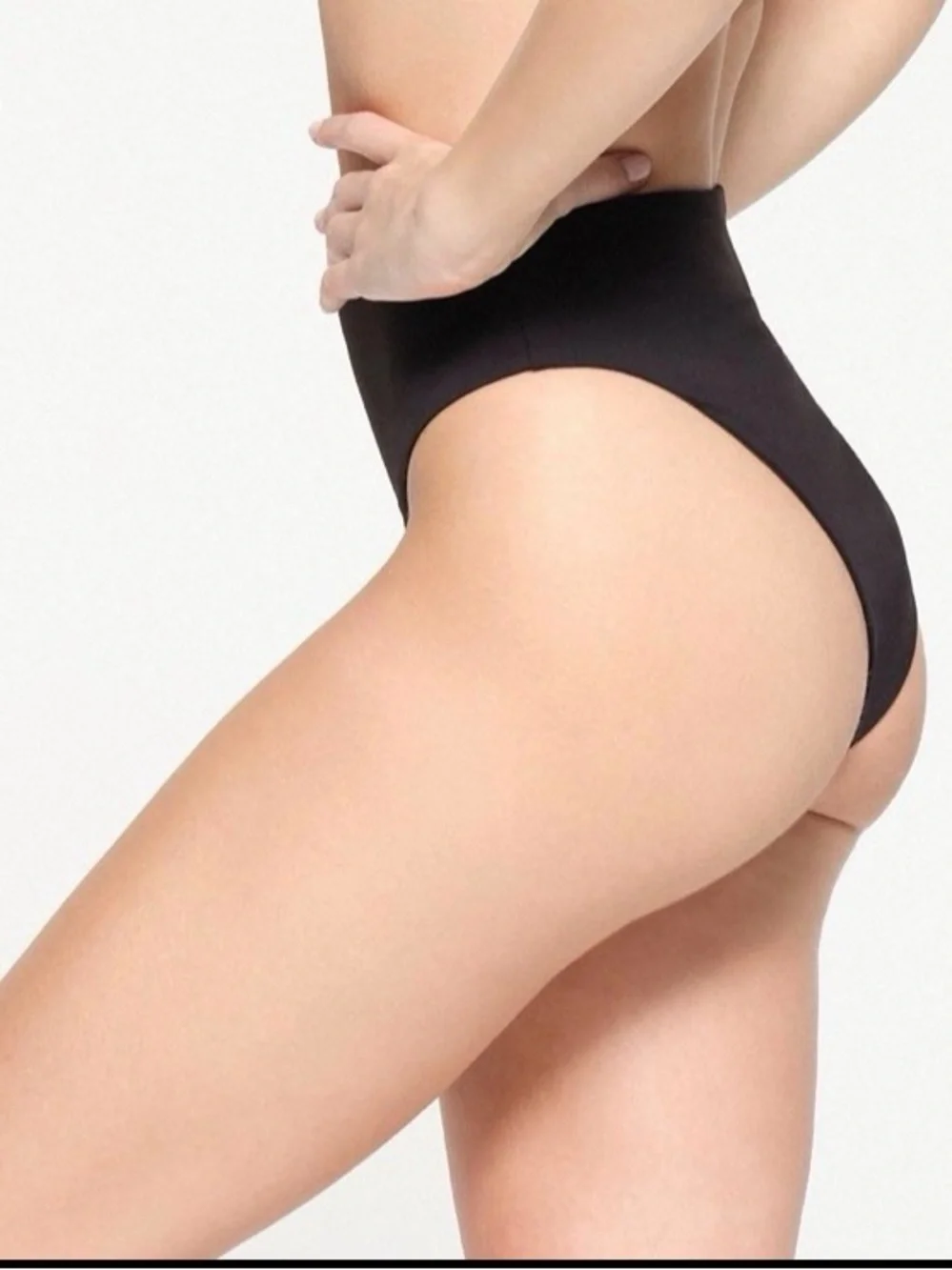 Skims Recycled Swim Mid Waist Bottom Onyx XS SW-MWB-0748 New with Tags